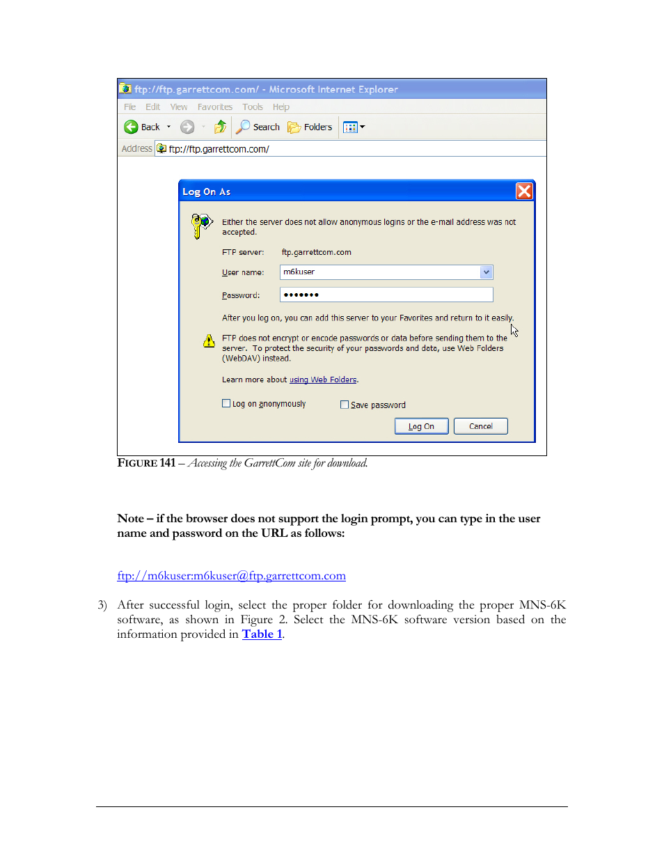 Igure, 141 – accessing the garrettcom site for download | GarrettCom Magnum MNS-6K User Manual | Page 306 / 329