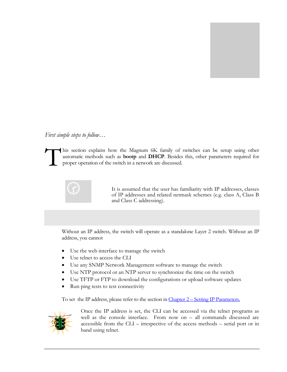 Ip addressing, 3 – ip address and system information, Importance of an ip address | GarrettCom Magnum MNS-6K User Manual | Page 36 / 329