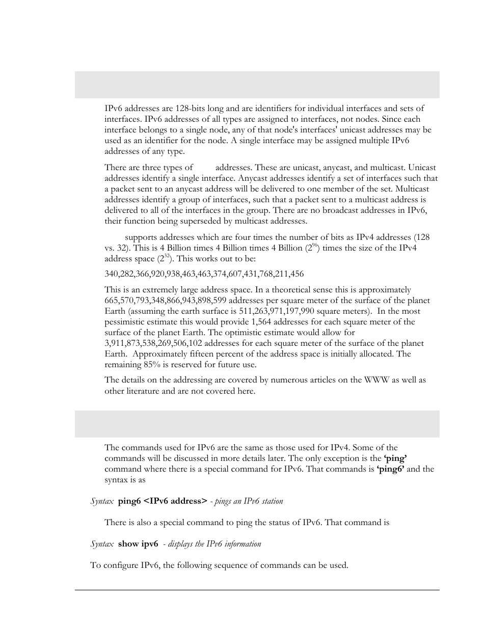 Ipv6 addressing, Configuring ipv6 | GarrettCom Magnum MNS-6K User Manual | Page 62 / 329