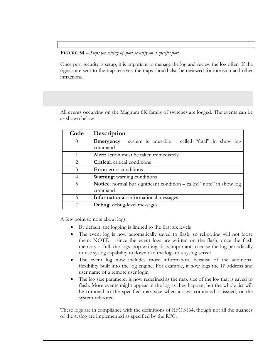 Logs, Igure | GarrettCom Magnum MNS-6K User Manual | Page 72 / 329