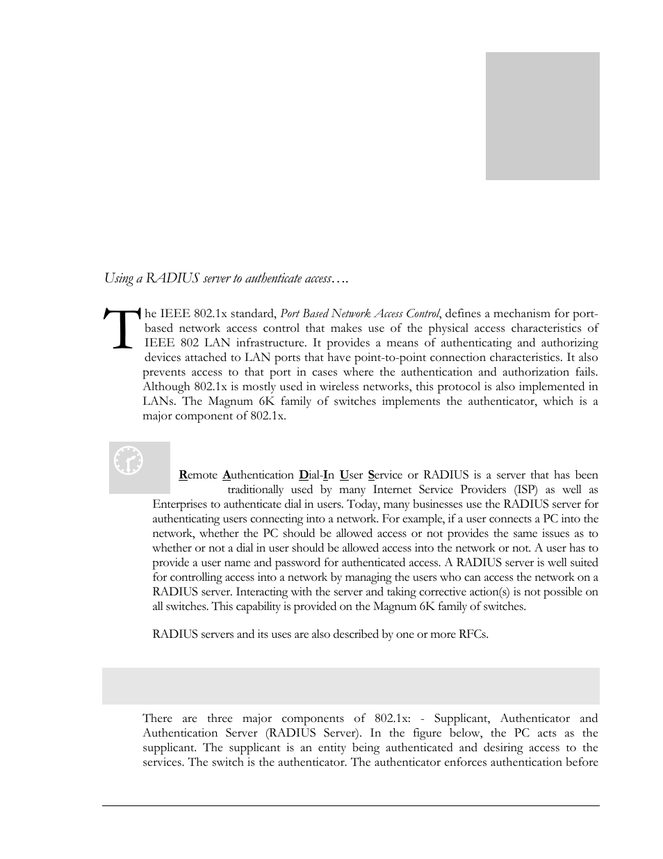 Radius, 6 – access using radius | GarrettCom Magnum MNS-6K User Manual | Page 78 / 329