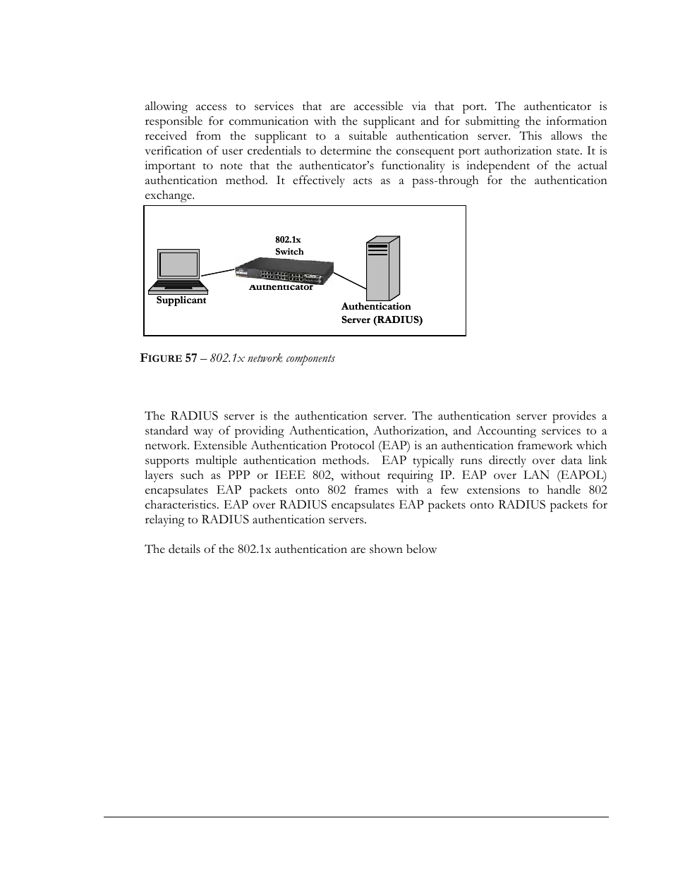 Igure, 57 – 802.1x network components | GarrettCom Magnum MNS-6K User Manual | Page 79 / 329