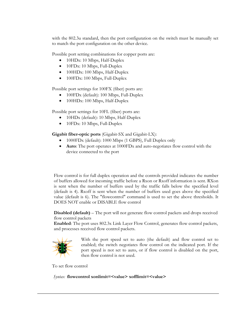 Flow control | GarrettCom MNS-6K 4.1.4 User Manual | Page 126 / 364