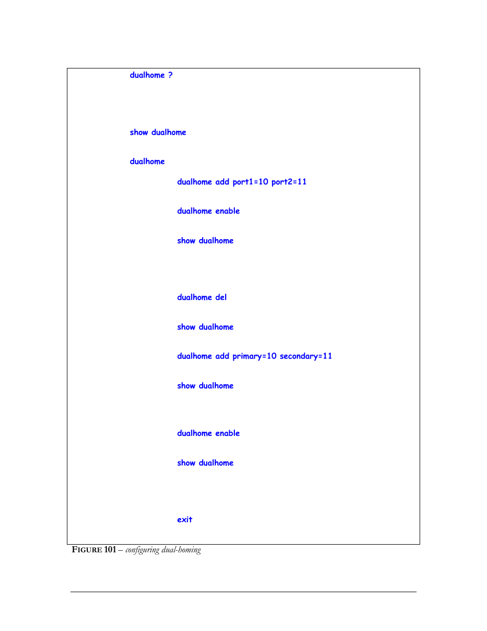 Igure, Configuring dual-homing | GarrettCom MNS-6K 4.1.4 User Manual | Page 192 / 364