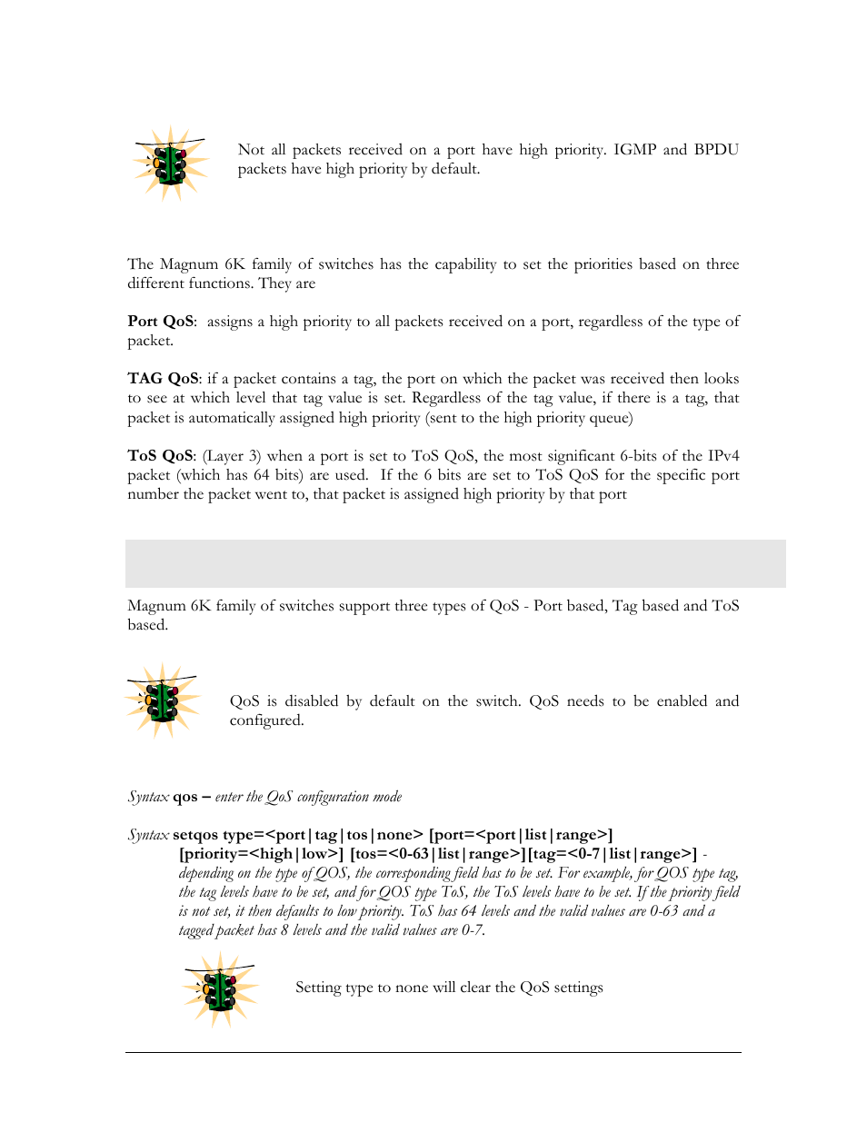 Configuring qos | GarrettCom MNS-6K 4.1.4 User Manual | Page 209 / 364