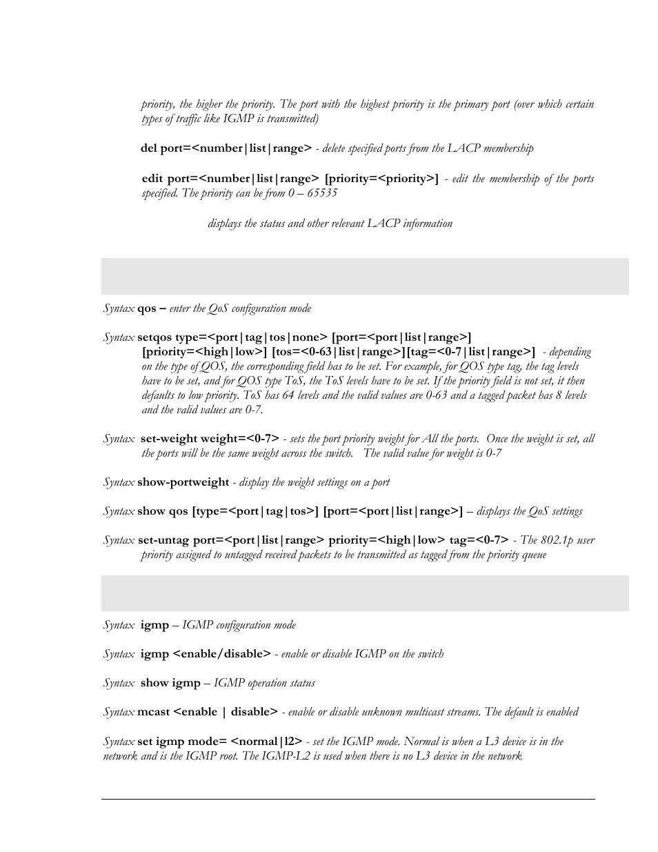 Chapter 17 – quality of service, Chapter 18 - igmp | GarrettCom MNS-6K 4.1.4 User Manual | Page 297 / 364
