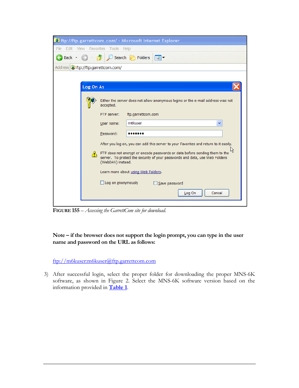 Igure, 155 – accessing the garrettcom site for download | GarrettCom MNS-6K 4.1.4 User Manual | Page 340 / 364