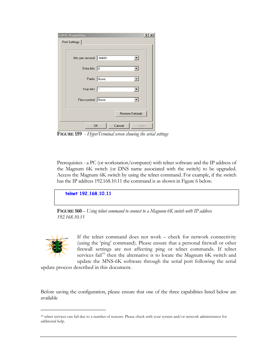 Network access, Saving the configuration, Igure | GarrettCom MNS-6K 4.1.4 User Manual | Page 344 / 364