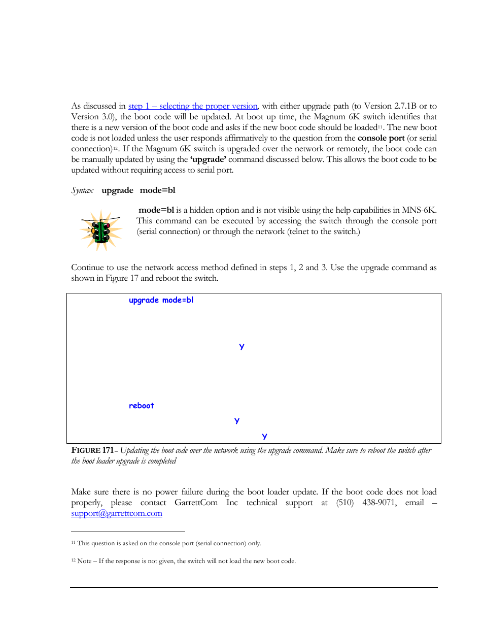 Updating boot code over the network, Igure | GarrettCom MNS-6K 4.1.4 User Manual | Page 354 / 364