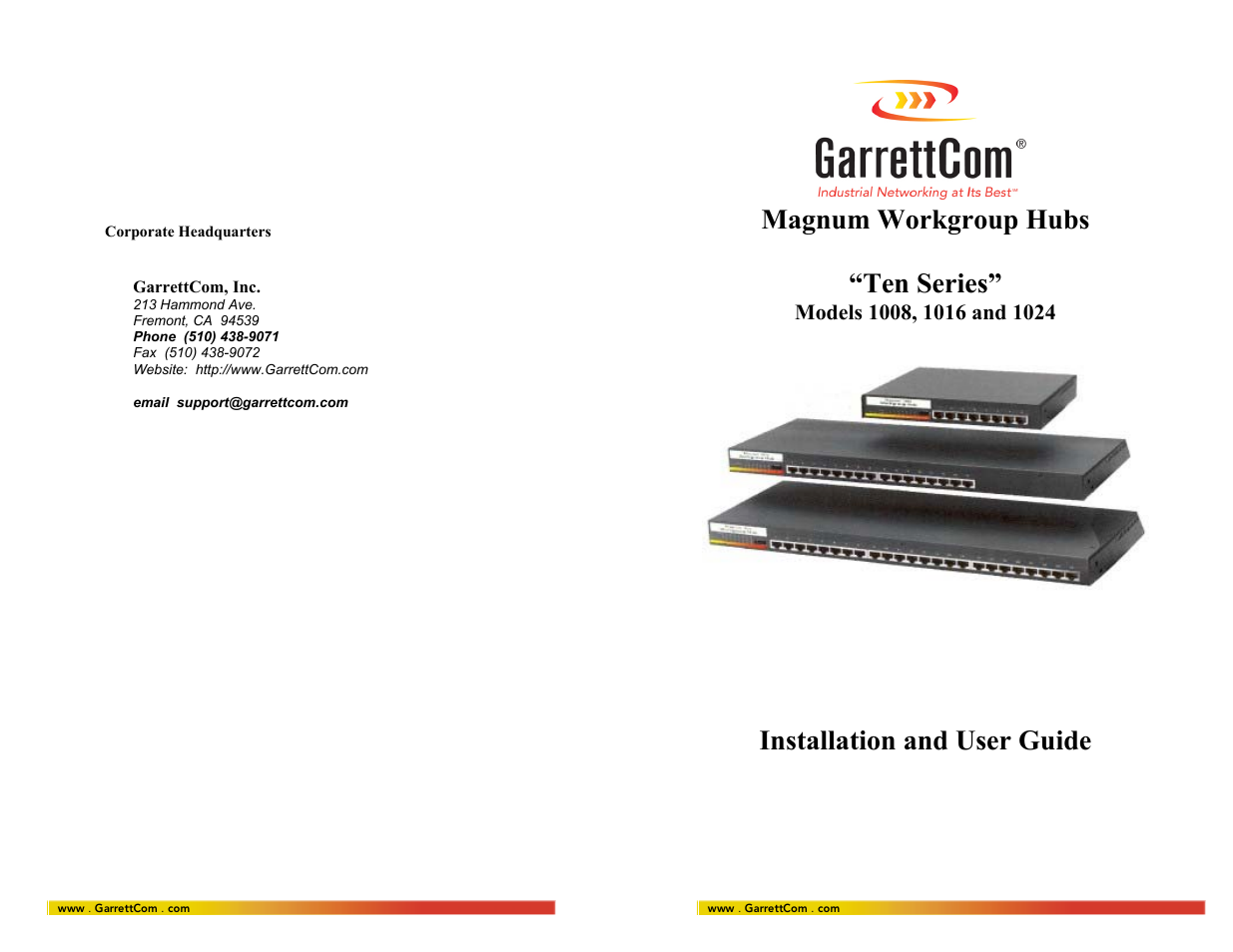 GarrettCom 1008 User Manual | 44 pages