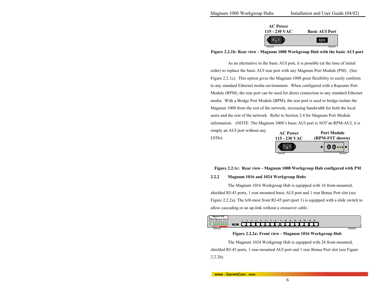GarrettCom 1008 User Manual | Page 12 / 44