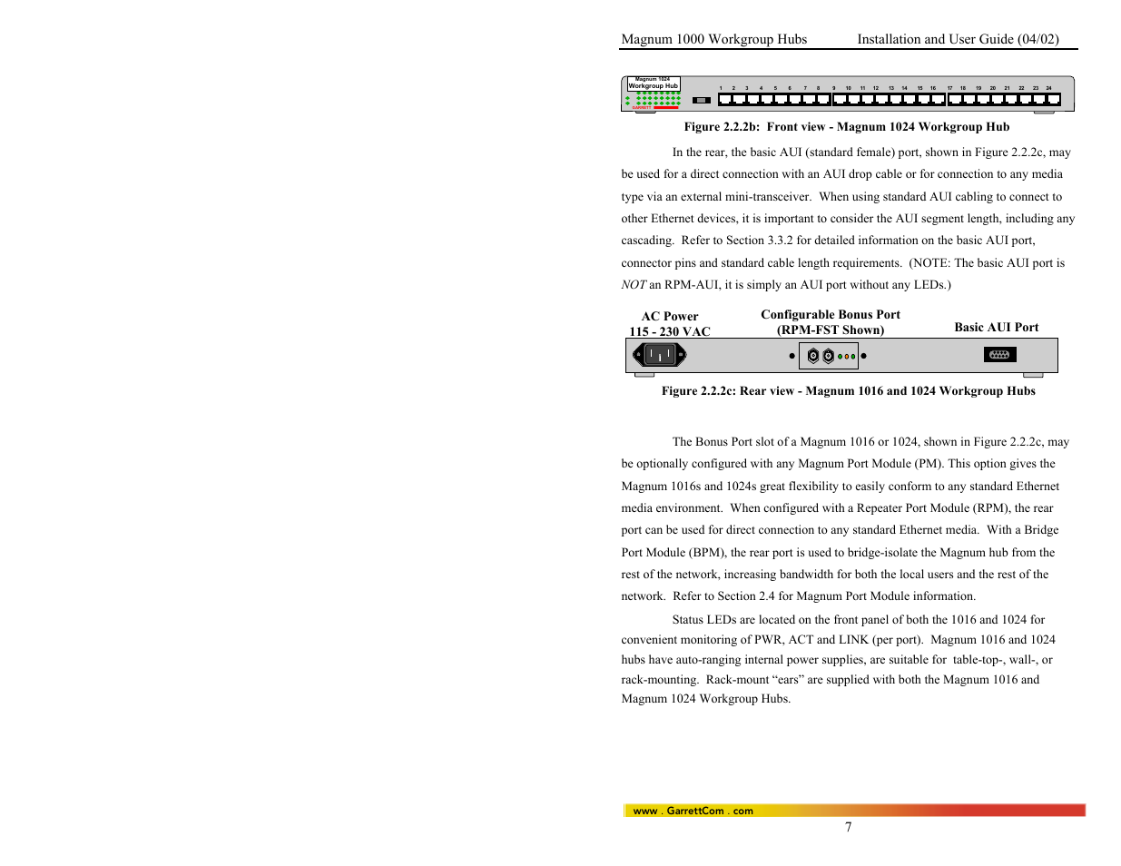 GarrettCom 1008 User Manual | Page 13 / 44