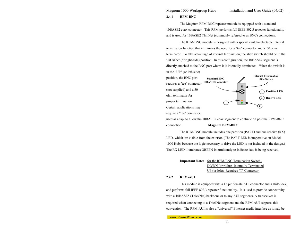 GarrettCom 1008 User Manual | Page 17 / 44