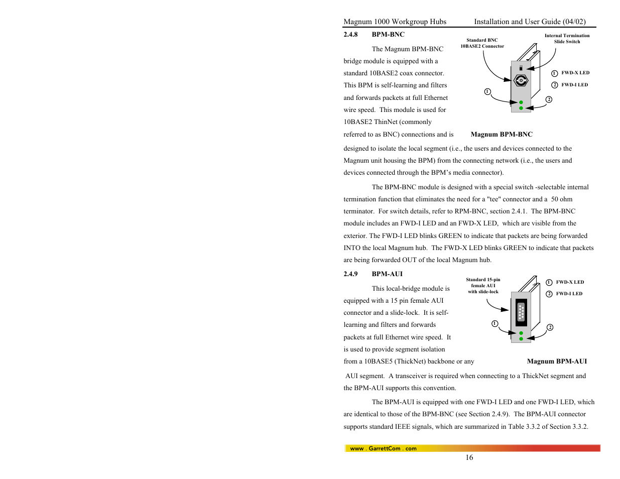 GarrettCom 1008 User Manual | Page 22 / 44