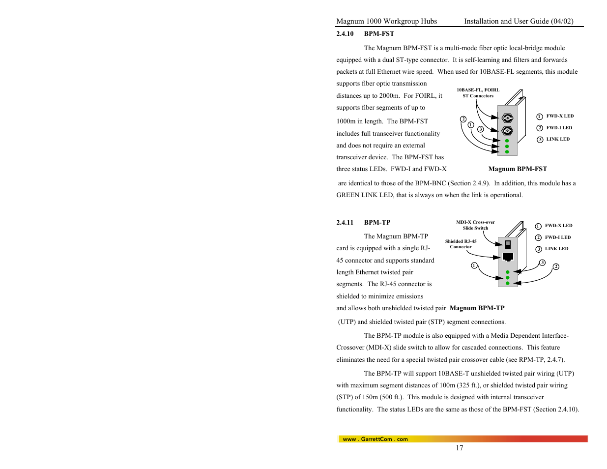 GarrettCom 1008 User Manual | Page 23 / 44