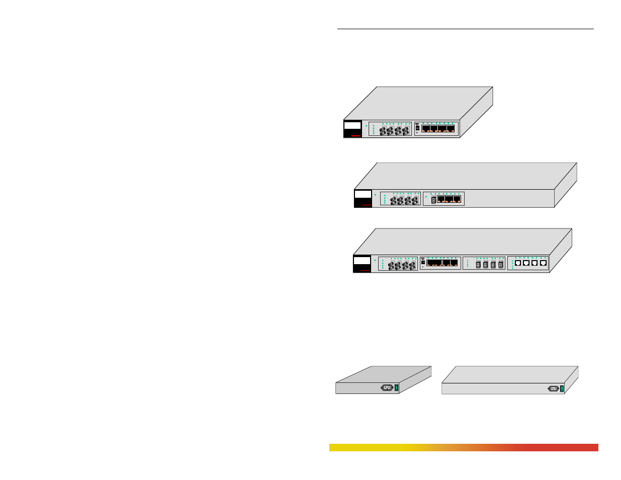 Garrett, 8 ports table-top, Port rack mount | GarrettCom Quad User Manual | Page 13 / 56