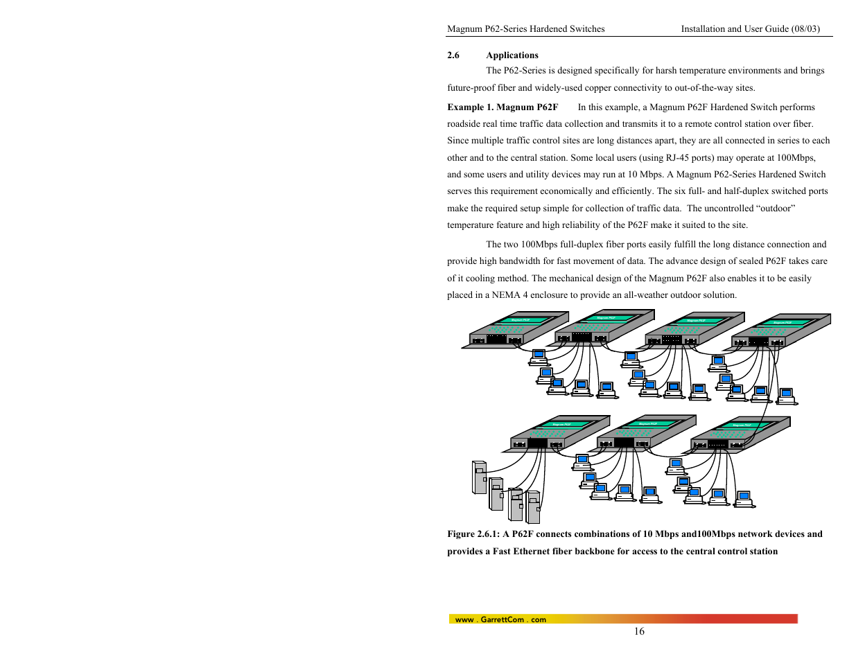 6applications, Garre tt | GarrettCom P62-Series User Manual | Page 20 / 37