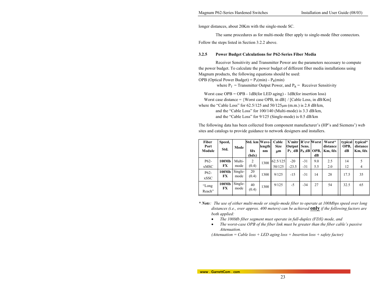 Only | GarrettCom P62-Series User Manual | Page 27 / 37