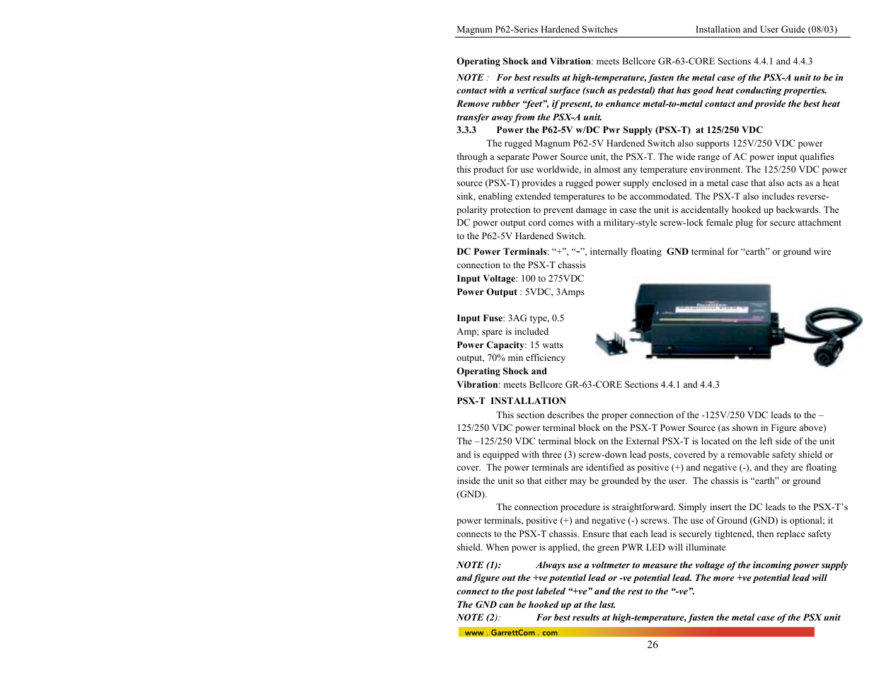 GarrettCom P62-Series User Manual | Page 30 / 37