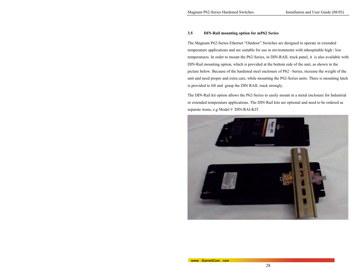 GarrettCom P62-Series User Manual | Page 32 / 37