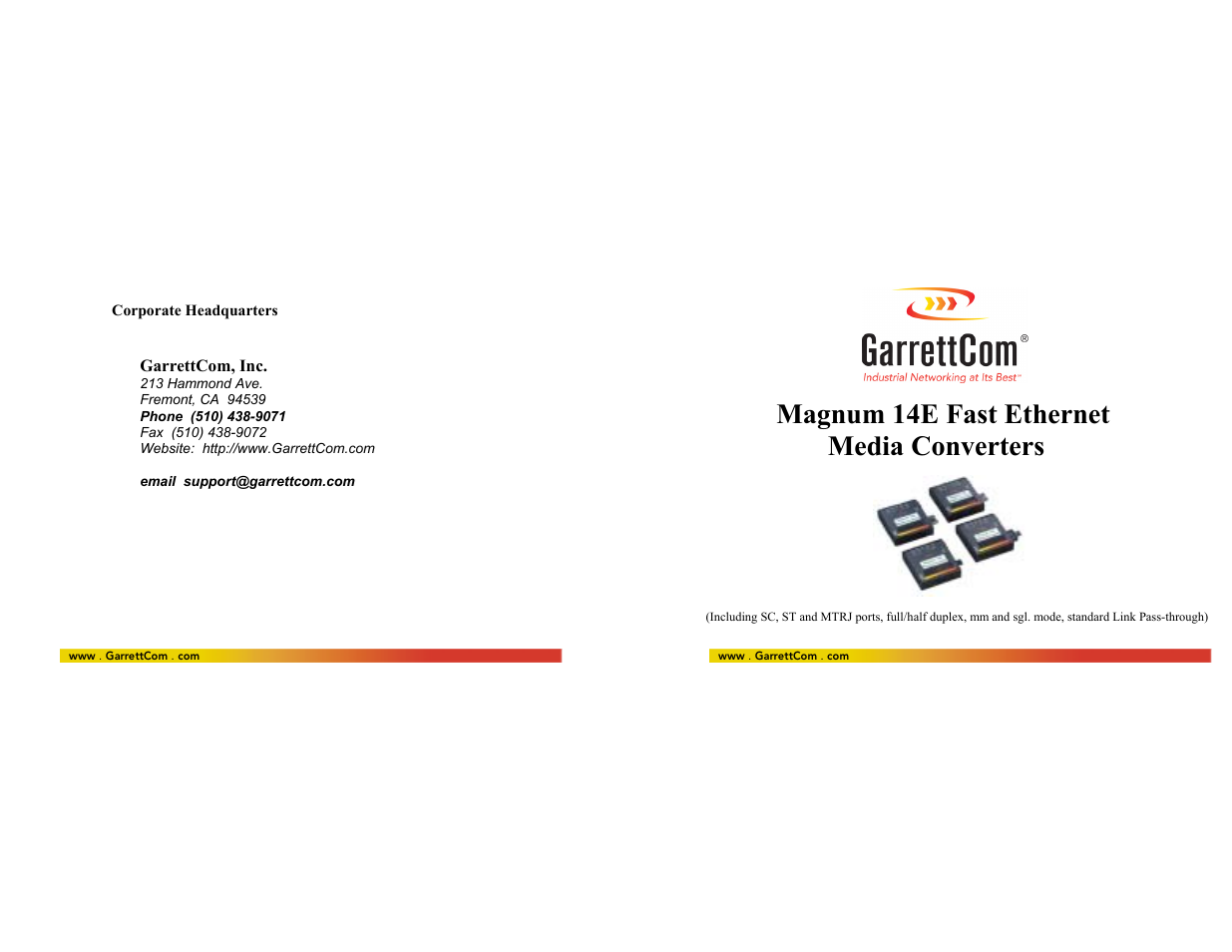 GarrettCom 14E User Manual | 66 pages