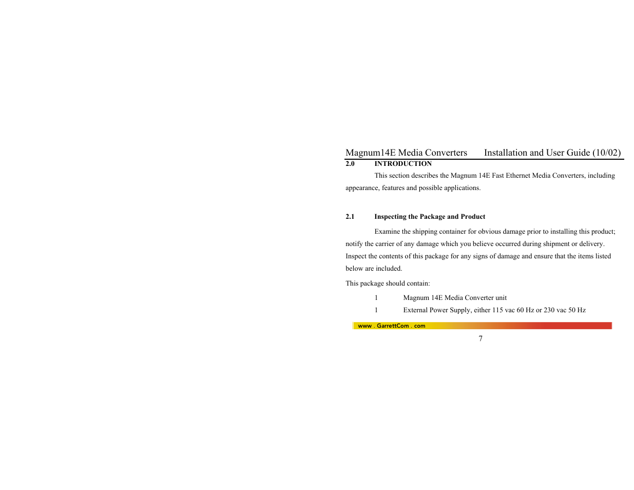 GarrettCom 14E User Manual | Page 15 / 66