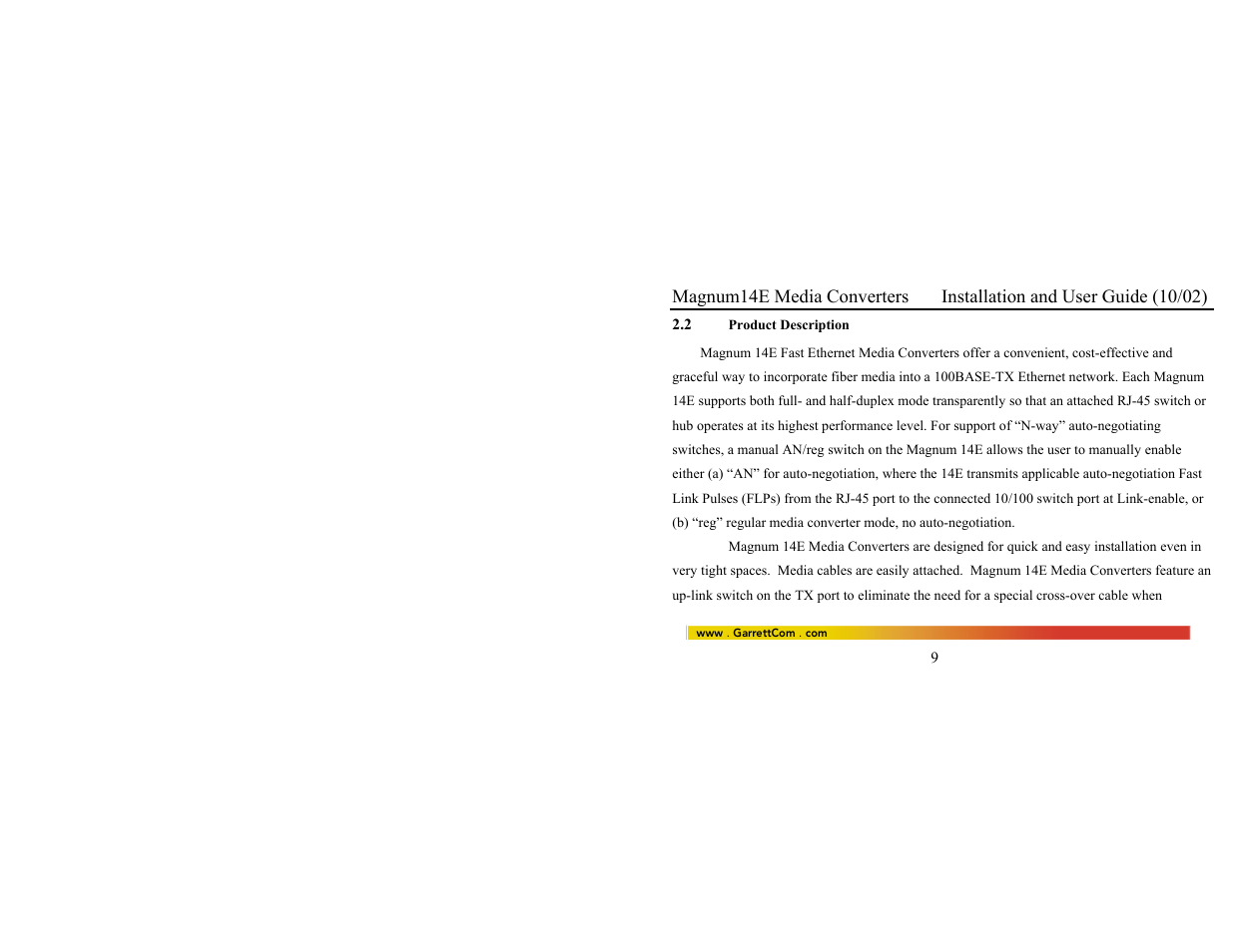 GarrettCom 14E User Manual | Page 17 / 66