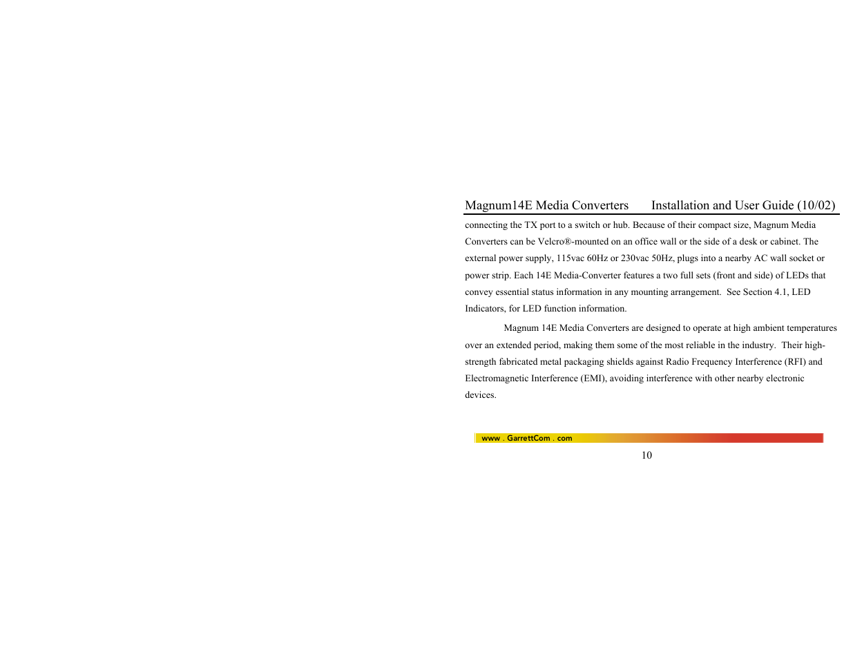 GarrettCom 14E User Manual | Page 18 / 66