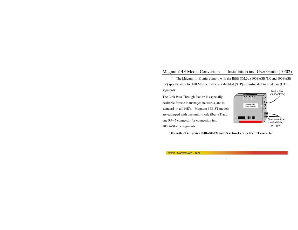 GarrettCom 14E User Manual | Page 19 / 66
