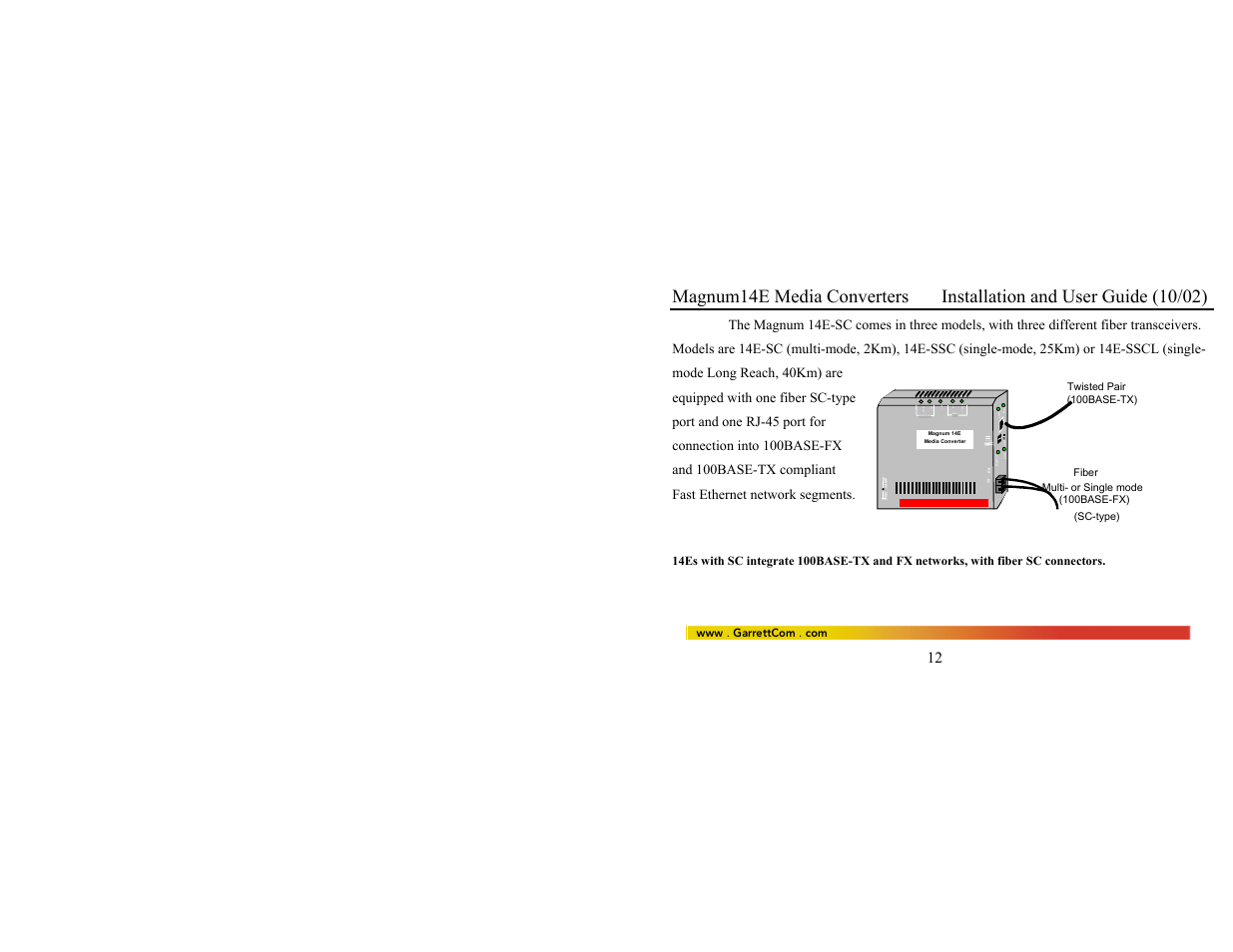 GarrettCom 14E User Manual | Page 20 / 66