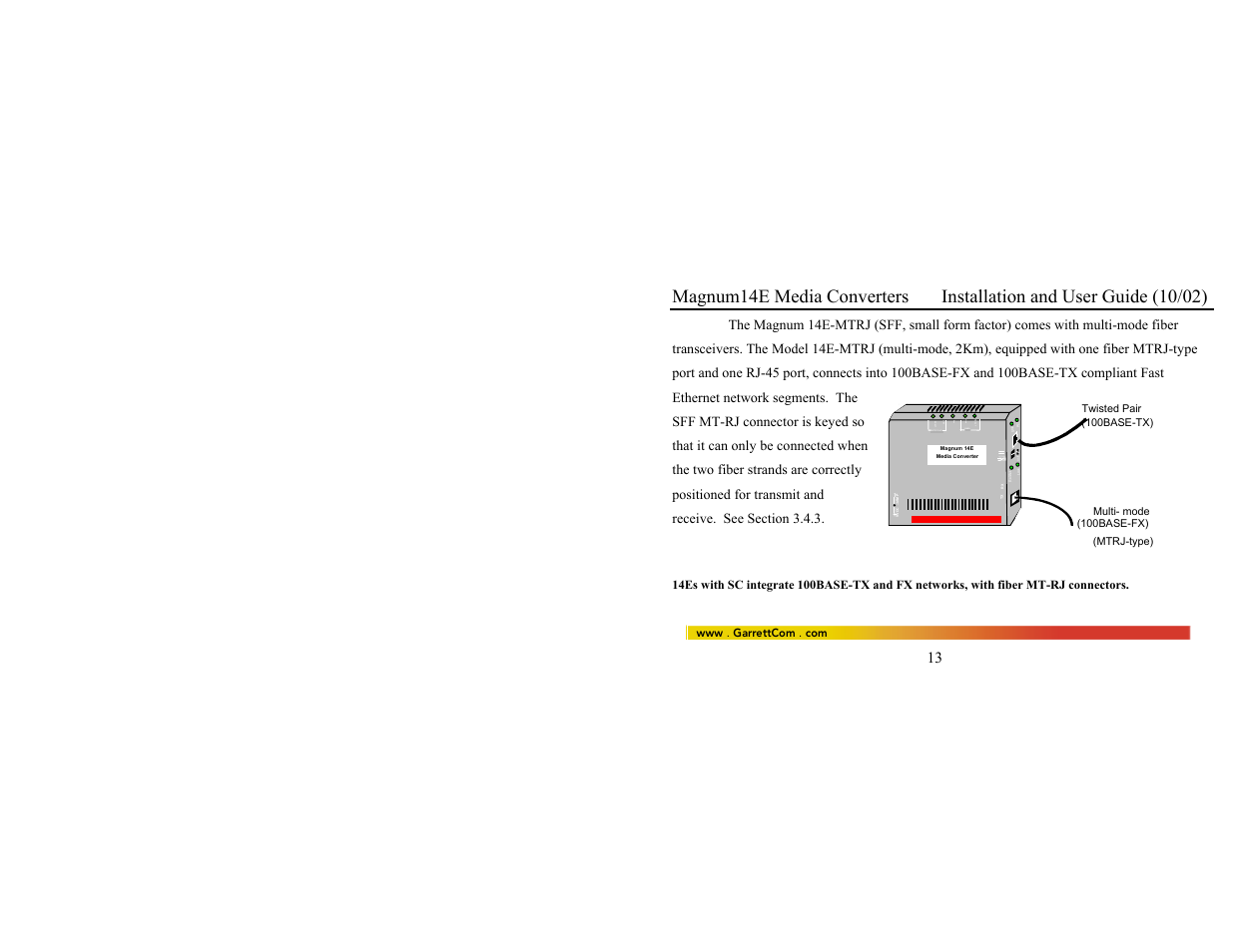 GarrettCom 14E User Manual | Page 21 / 66