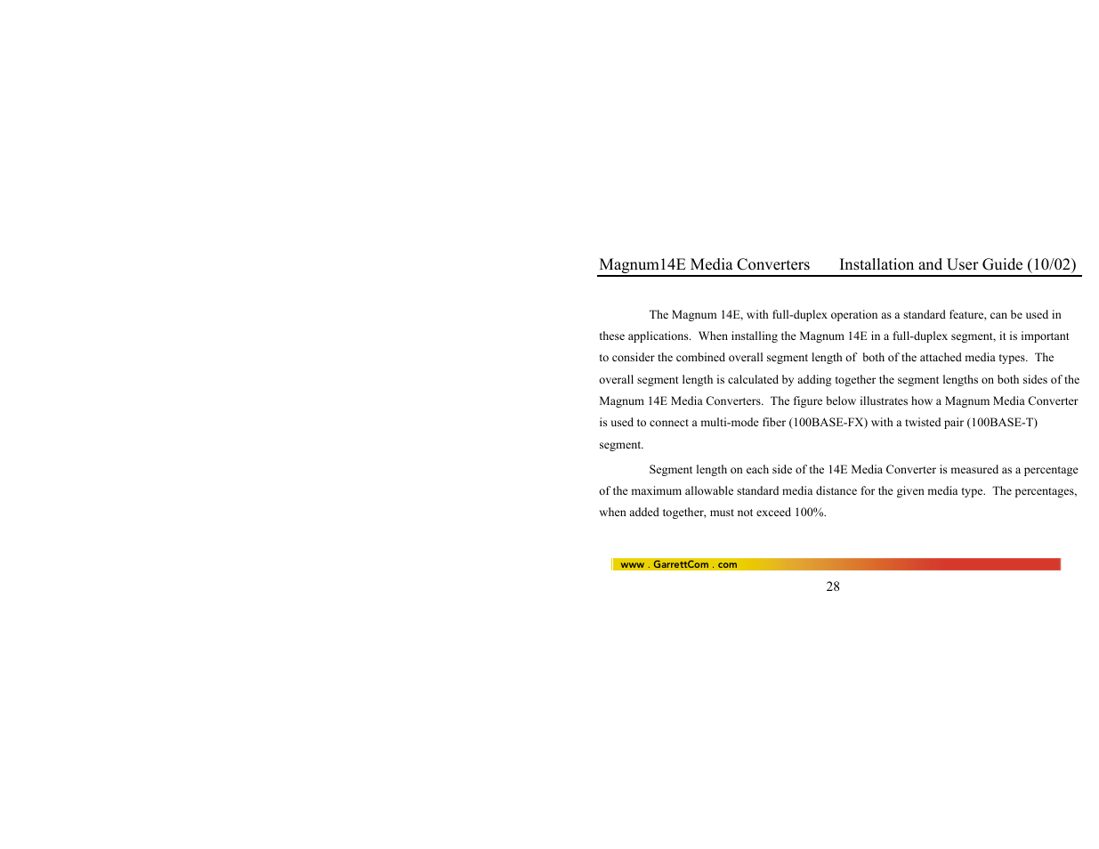 GarrettCom 14E User Manual | Page 36 / 66