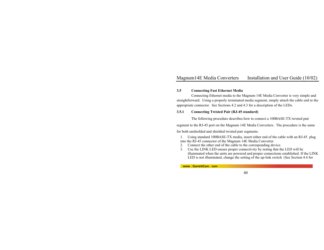 GarrettCom 14E User Manual | Page 48 / 66