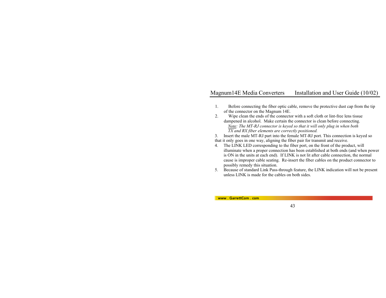 GarrettCom 14E User Manual | Page 51 / 66