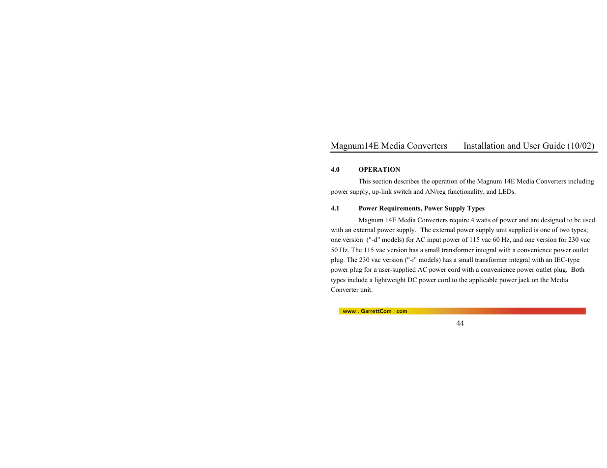 GarrettCom 14E User Manual | Page 52 / 66