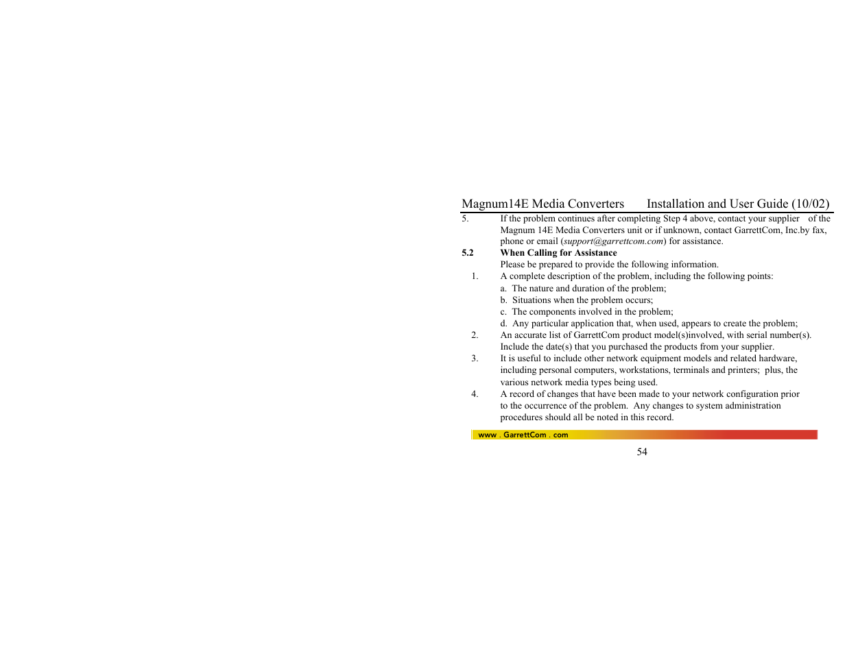 GarrettCom 14E User Manual | Page 62 / 66