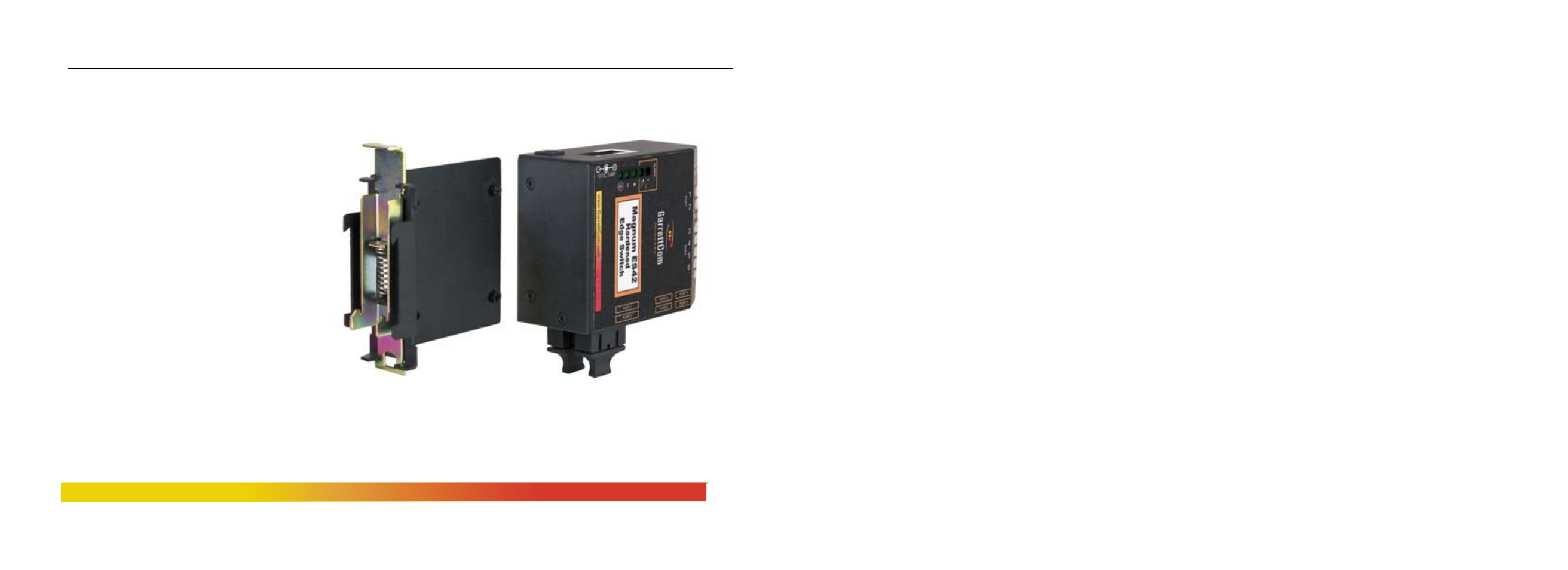 4 din-rail mounting option, Din-rail mounting option | GarrettCom ES42 User Manual | Page 48 / 77