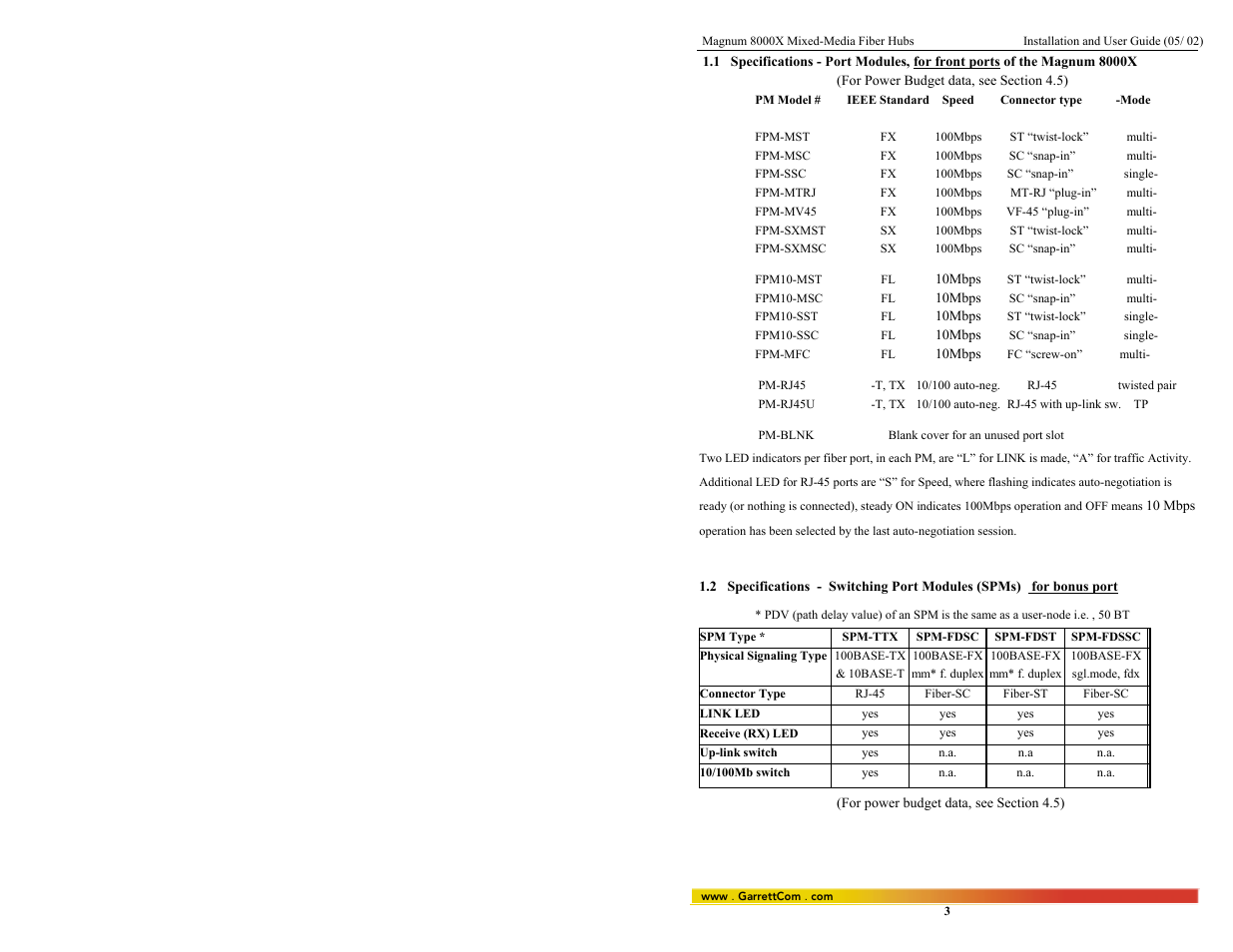 GarrettCom 8000X User Manual | Page 10 / 63