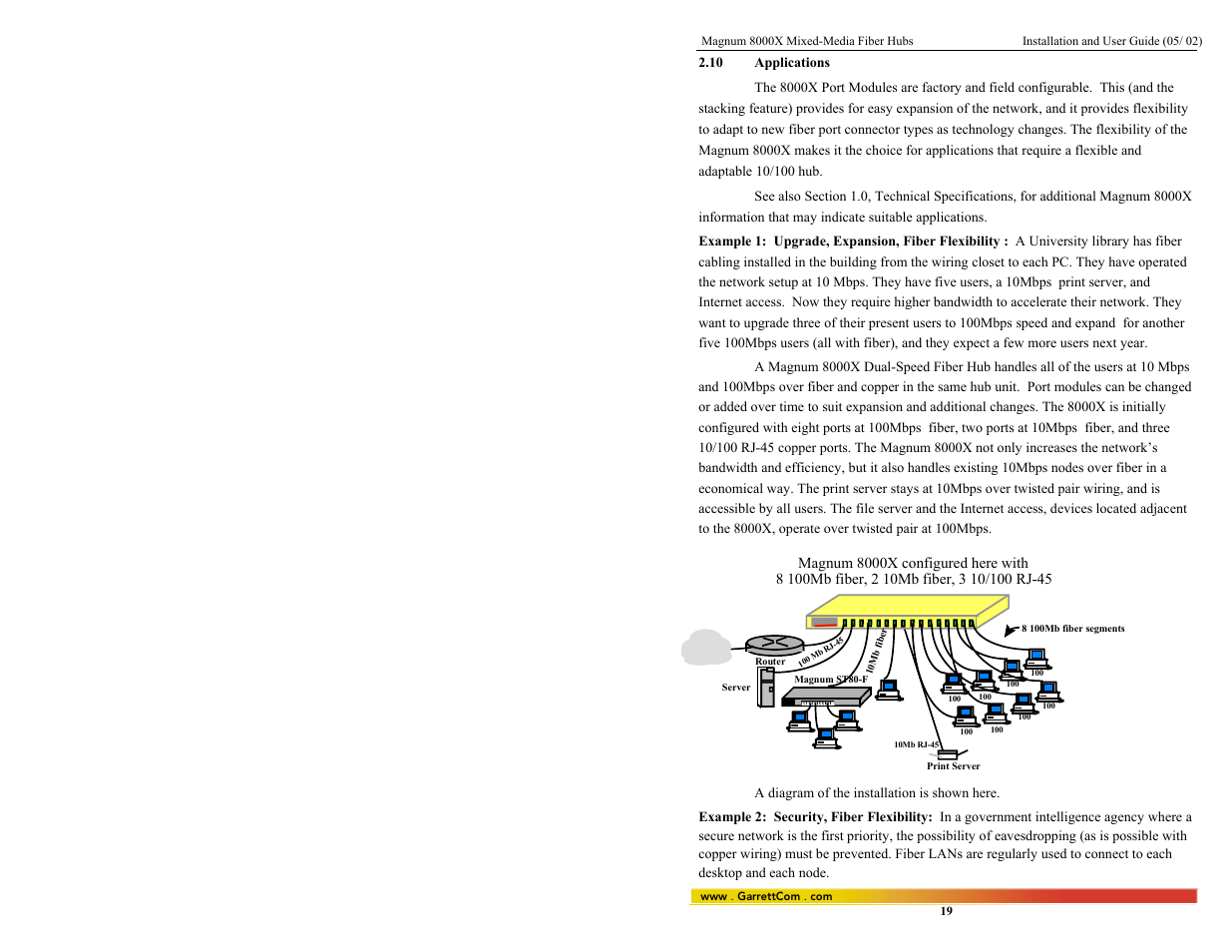 Uplink | GarrettCom 8000X User Manual | Page 26 / 63