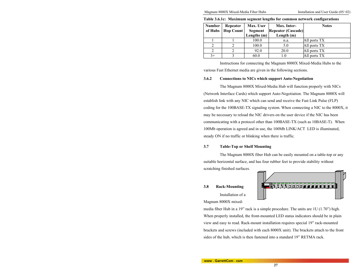 GarrettCom 8000X User Manual | Page 34 / 63
