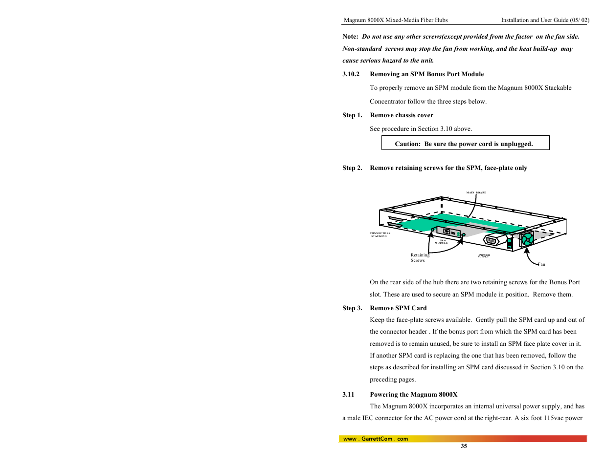 GarrettCom 8000X User Manual | Page 42 / 63