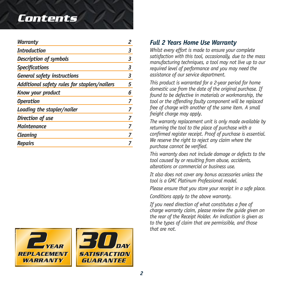 Global Machinery Company 300W User Manual | Page 2 / 8