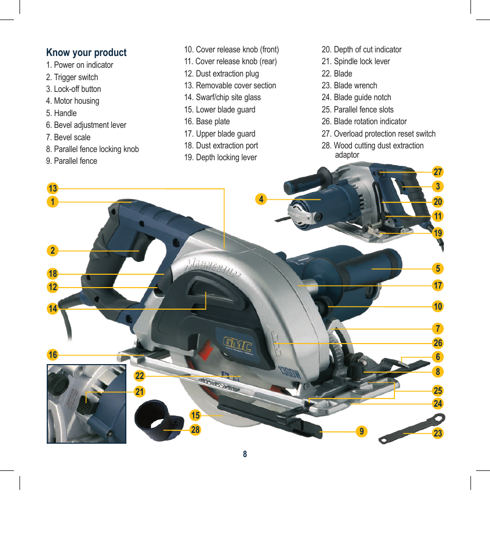 Global Machinery Company MPS184M User Manual | Page 8 / 16