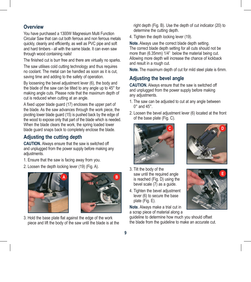 Global Machinery Company MPS184M User Manual | Page 9 / 16