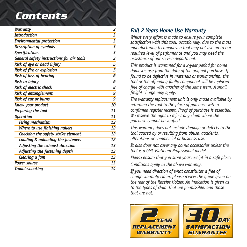 Global Machinery Company ATBR1650K User Manual | Page 2 / 16