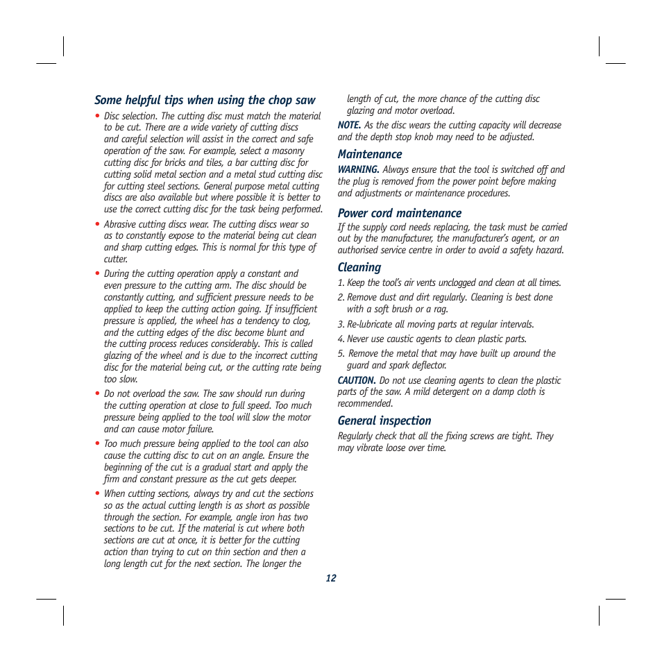 Global Machinery Company MX355C User Manual | Page 12 / 16