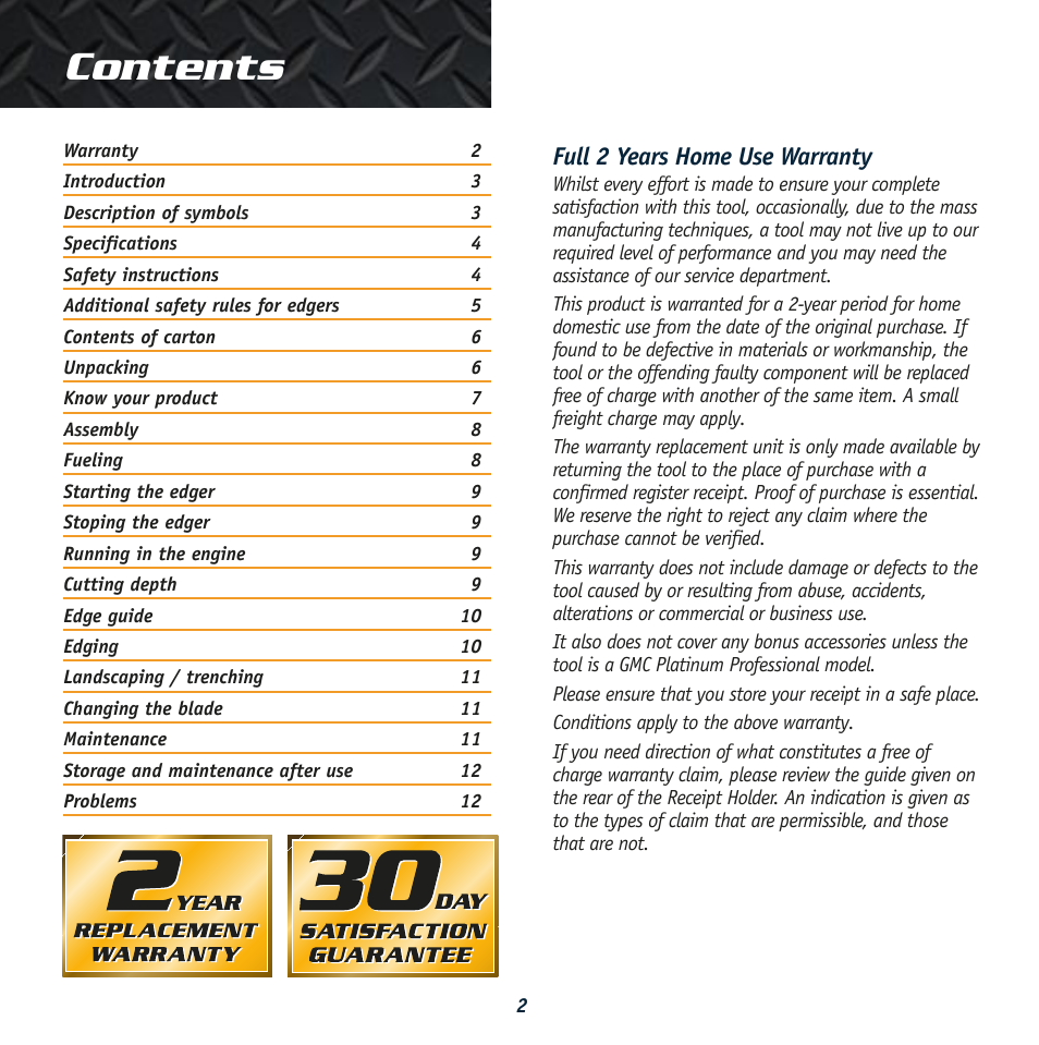 Global Machinery Company PEDG User Manual | Page 2 / 16