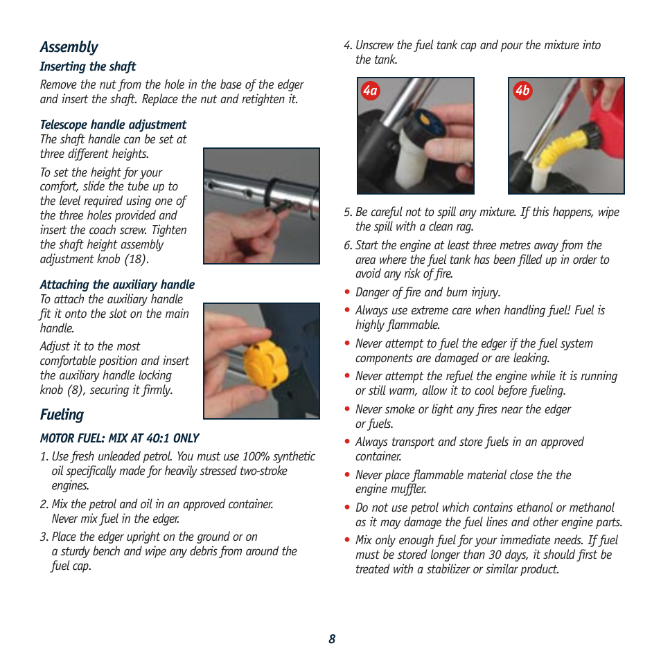 Assembly, Fueling | Global Machinery Company PEDG User Manual | Page 8 / 16