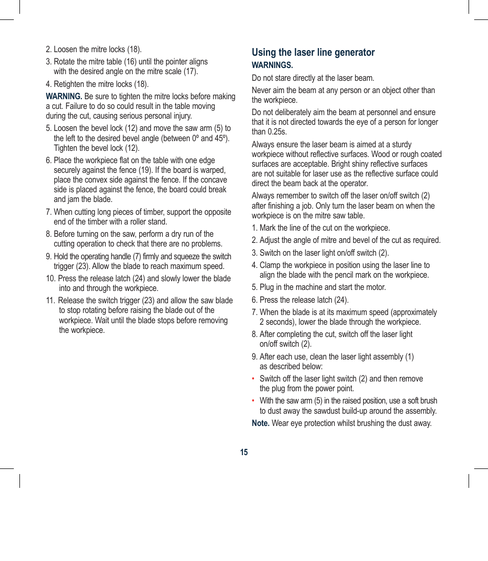 Global Machinery Company SYT210 User Manual | Page 15 / 20