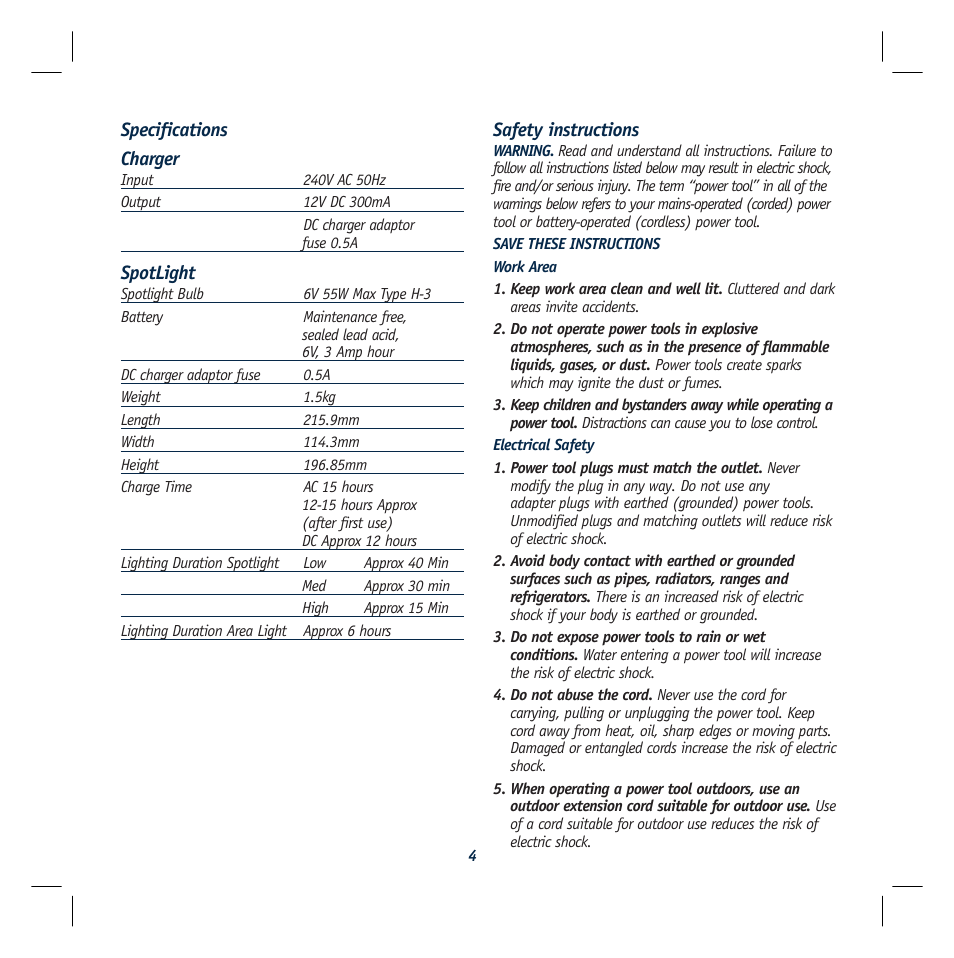 Global Machinery Company VEC117 User Manual | Page 4 / 16